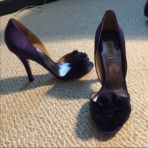 Badgley Mischka Randall Purple Peep Toe